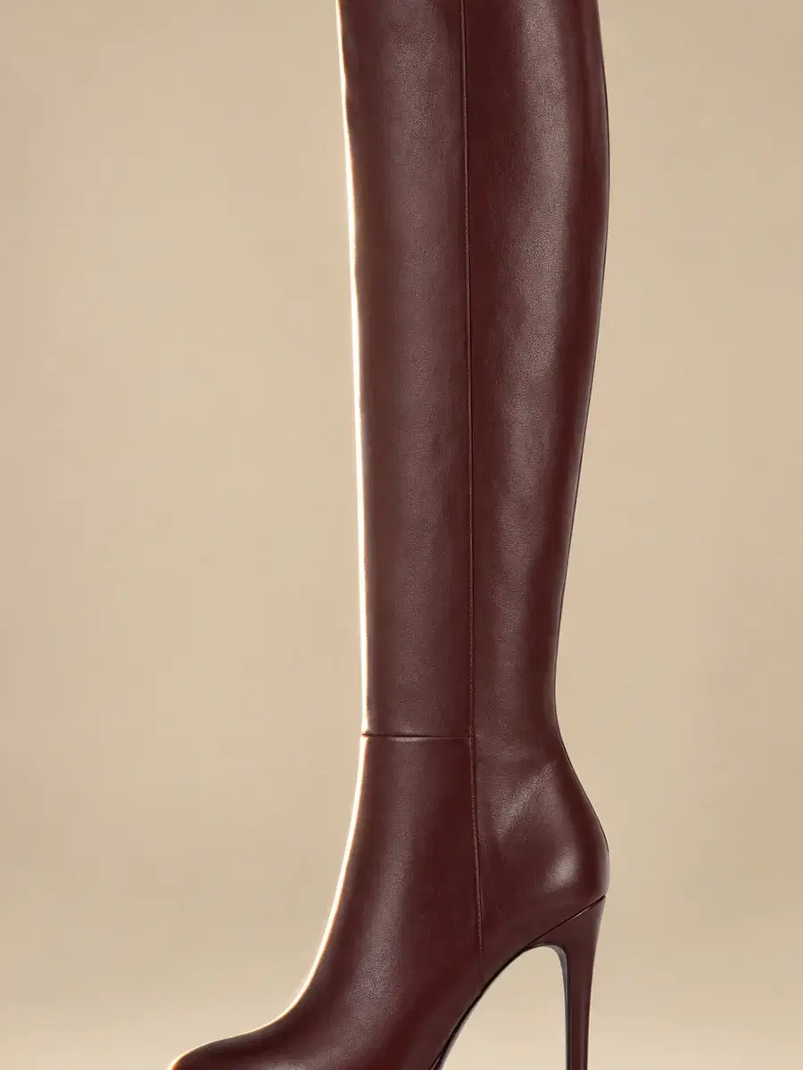 Modatope Burgundy Stiletto Knee-High Boot