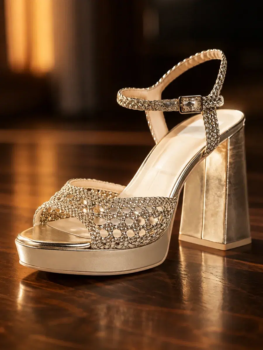 Dolce Vita Peyten Platform Sandal, Light Gold